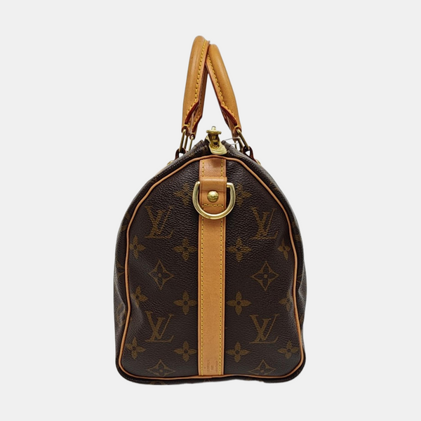 SPEEDY 25 Monogram Coated Canvas Brown