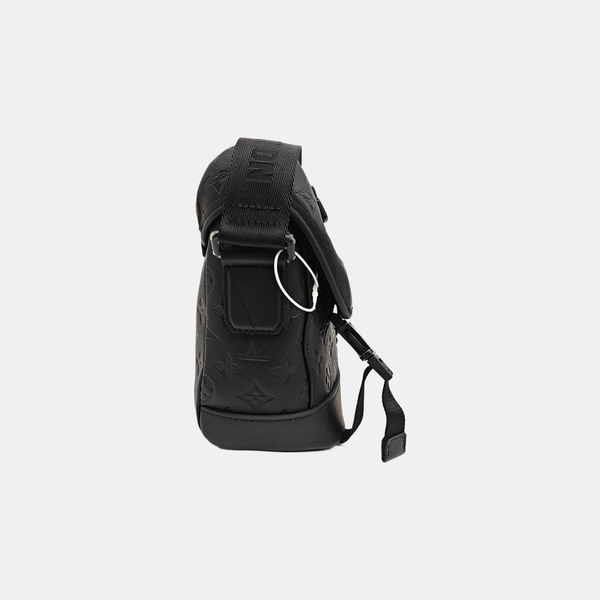 Monogram Calfskin Shoulder Bag Black
