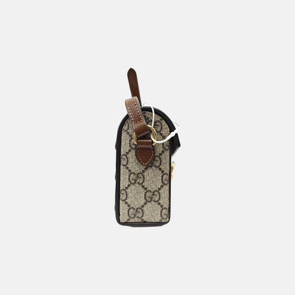 Horsebit 1955 Mini Monogram Coated Canvas Beige