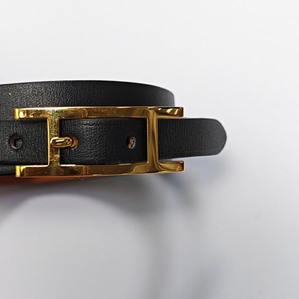 Hapi 3 Leather Black Bangle