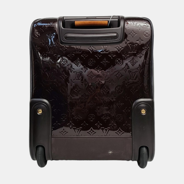 Authenticated pre-owned PEGASE 45 Patent Leather Burgundy - Luggage at Looply