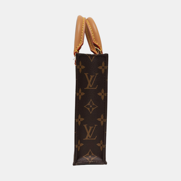 SAC PLAT Mini Monogram Coated Canvas Brown