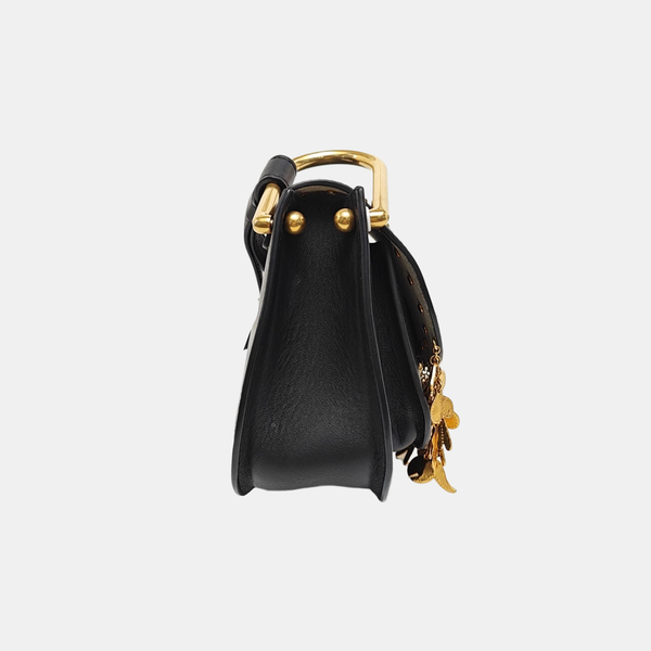 Leather Shoulder Bag Black