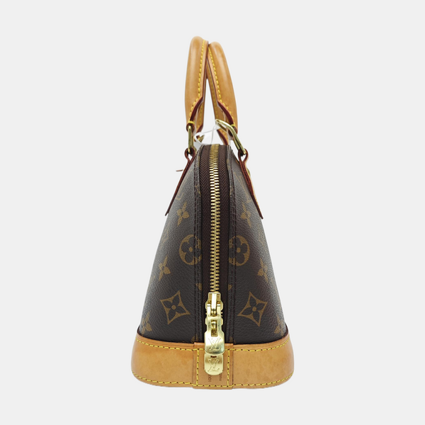 ALMA BB Monogram Coated Canvas Brown
