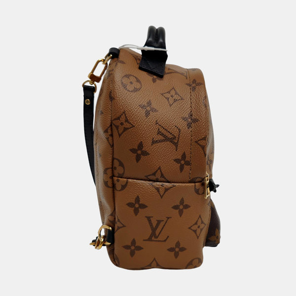 PALM SPRINGS Mini Monogram Coated Canvas Brown