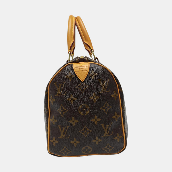 SPEEDY 25 Monogram Coated Canvas Brown