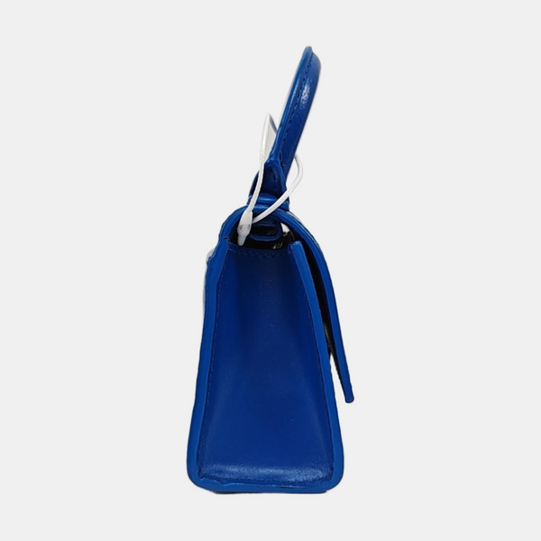 Authenticated pre-owned Hourglass Mini Calfskin Blue - Shoulder Bag at Looply