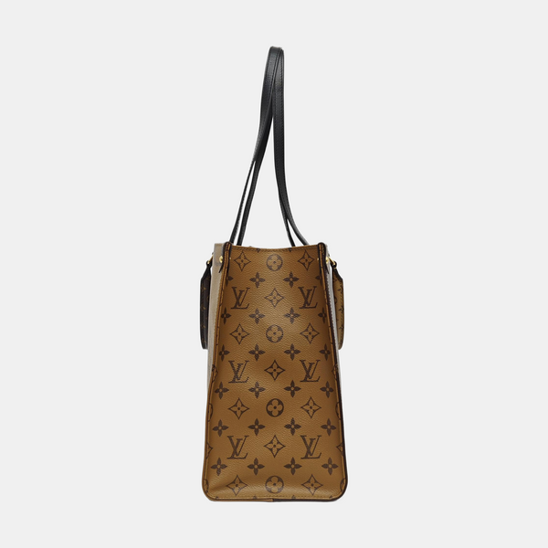 ONTHEGO MM Monogram Coated Canvas Brown