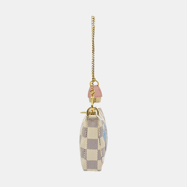ACCESSOIRES Mini Damier Azur Coated Canvas White