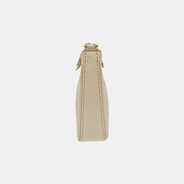 EASY POUCH ON STRAP Calfskin Beige