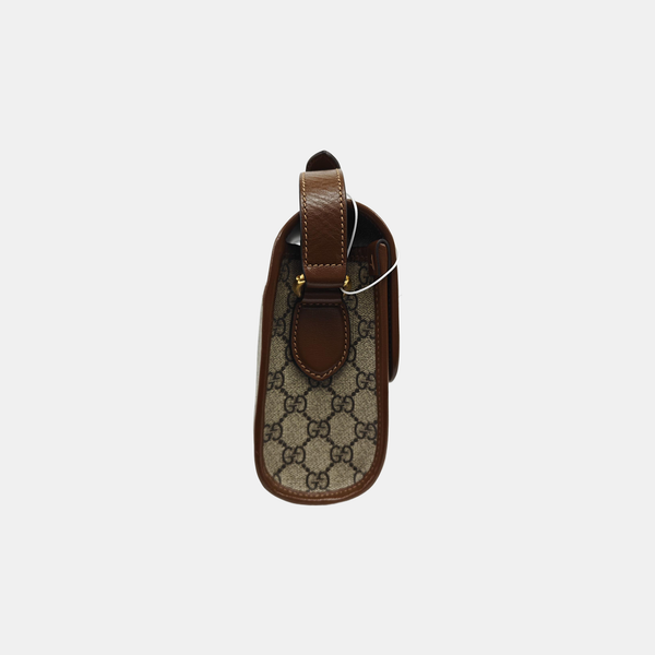 Monogram Coated Canvas Shoulder Bag Beige