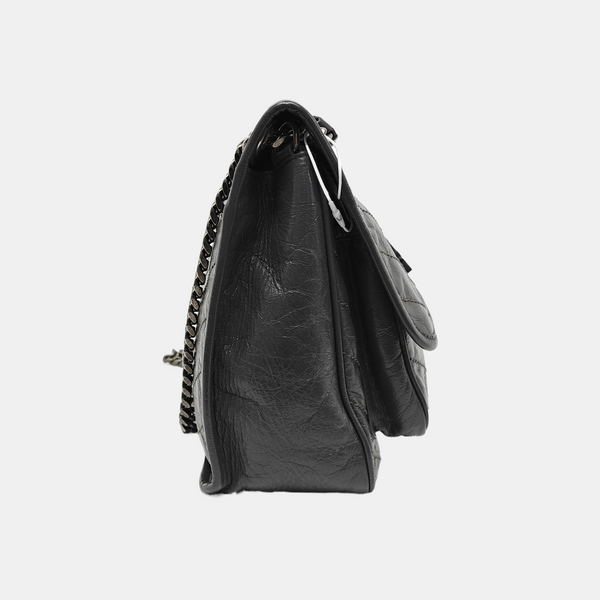 NIKI Medium Chevron Calfskin Gray