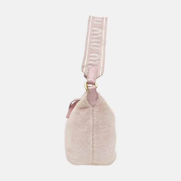 Fabric Top Handle Bag Mini Pink
