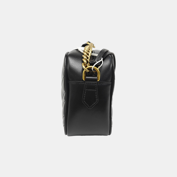 GG Marmont Small Quilted Calfskin Black