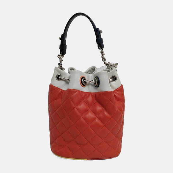 DRAWSTRING Quilted Lambskin Orange