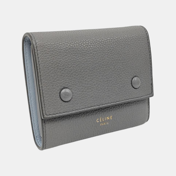 BIKER Calfskin Gray Wallet
