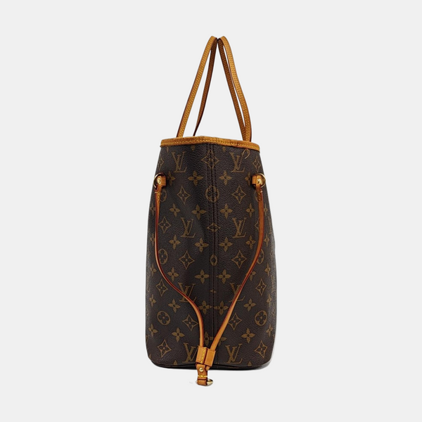 NEVERFULL MM Monogram Coated Canvas Brown