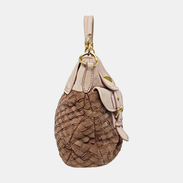 Suede Shoulder Bag Beige