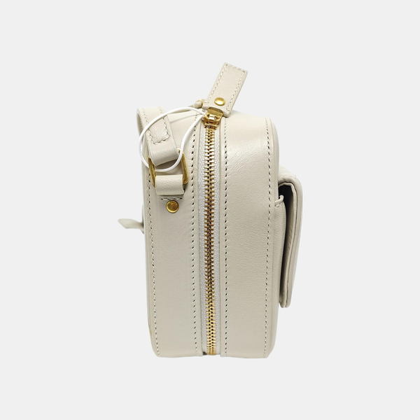 Quilted Calfskin Shoulder Bag White
