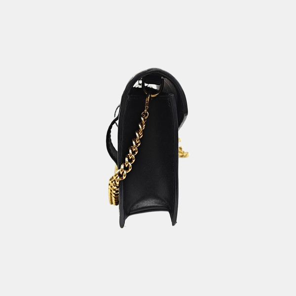 Double Micro Calfskin Black