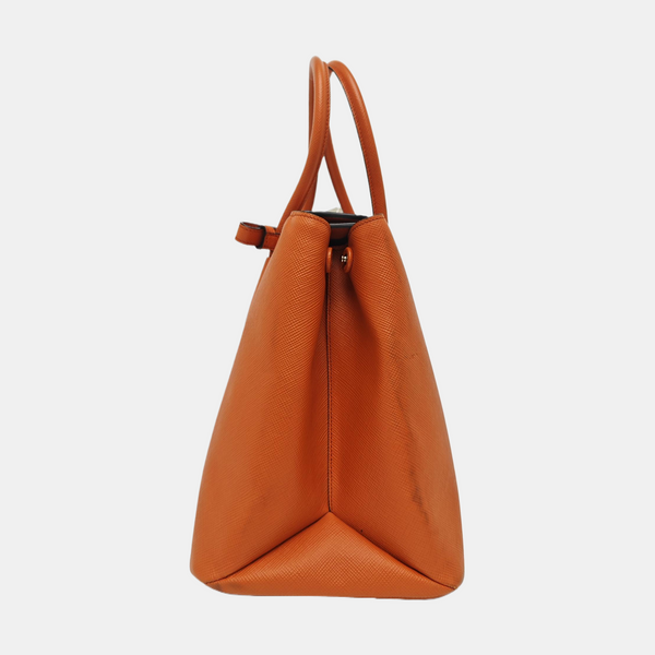 Twin Saffiano Calfskin Orange