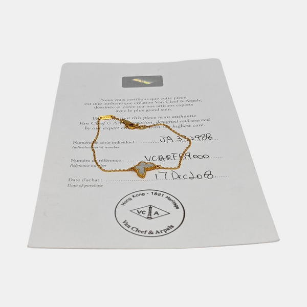 Sweet Alhambra 18k Gold Bracelet