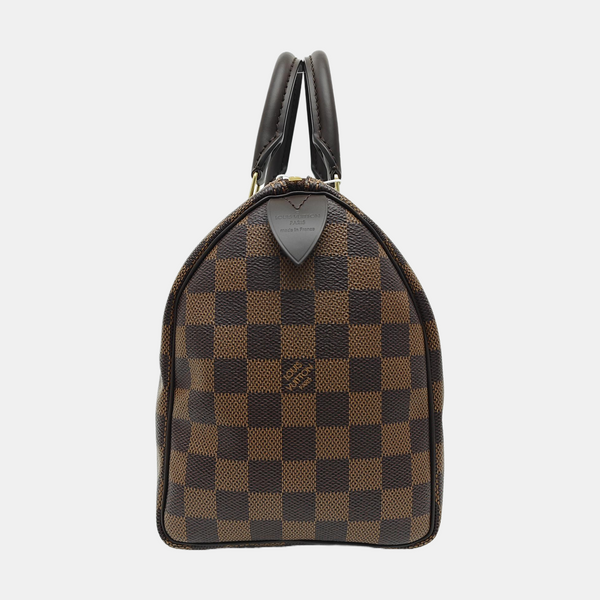 SPEEDY 25 Damier Ebene Coated Canvas Brown