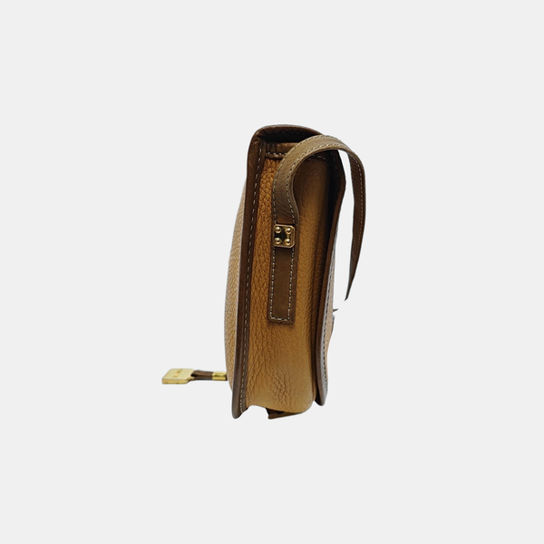 Calfskin Crossbody Bag Small Beige