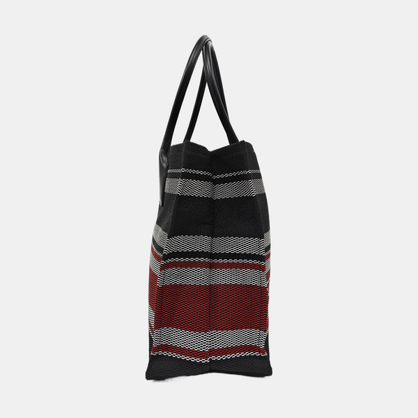 Fabric Top Handle Bag Large Gray