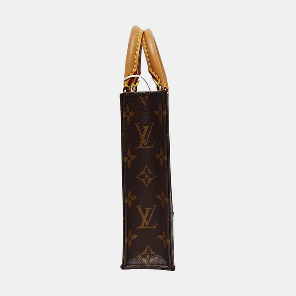 SAC PLAT Mini Monogram Coated Canvas Brown