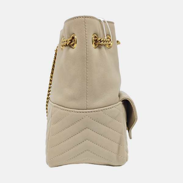JOE Mini Chevron Lambskin Beige