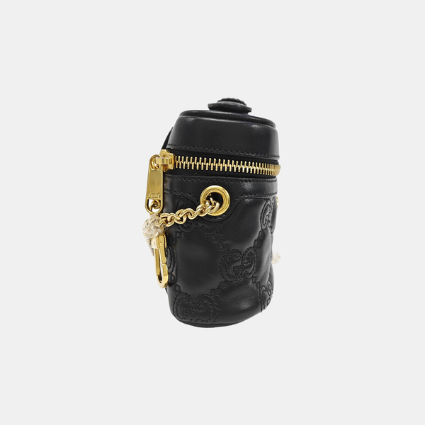 Monogram Calfskin Shoulder Bag Black