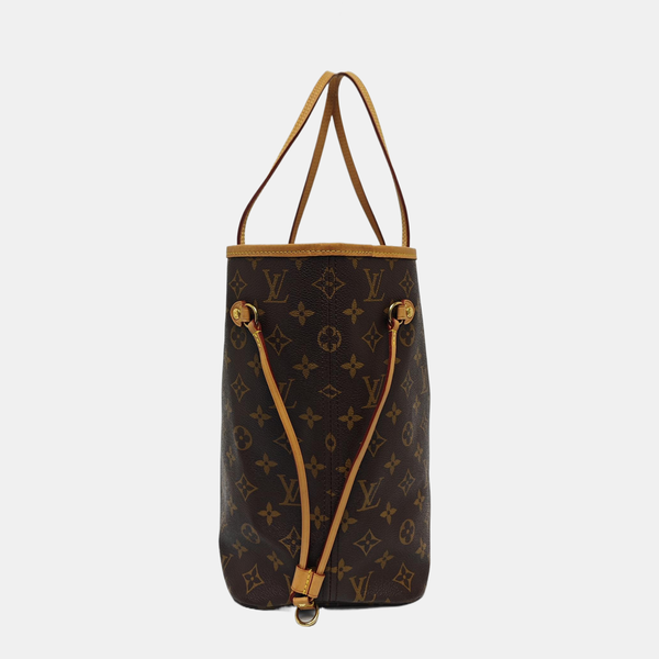 NEVERFULL MM Monogram Coated Canvas Brown