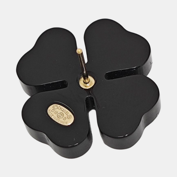 Synthetic Material Black Stud Earrings