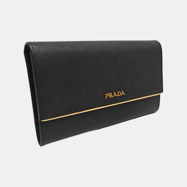 Saffiano Calfskin Clutch Black