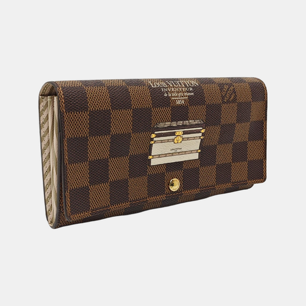 SARAH Damier Ebene Coated Canvas Brown