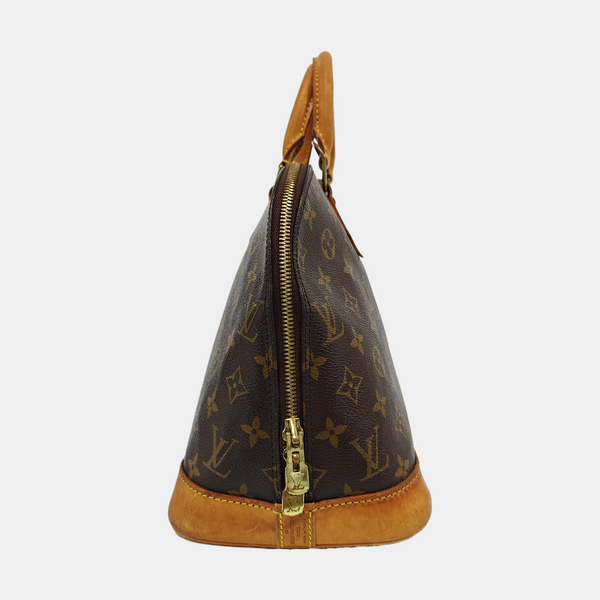 ALMA PM Monogram Coated Canvas Brown