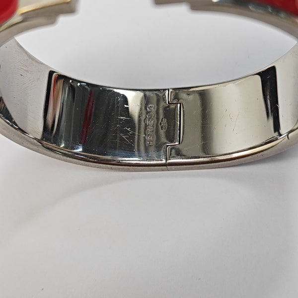 Clic H Metal Red Bangle