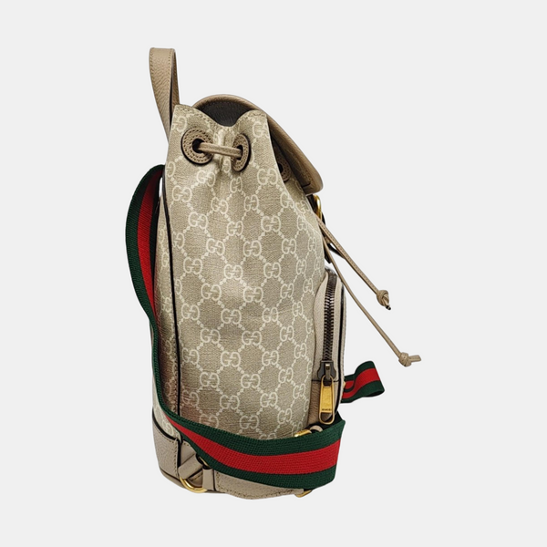 Monogram Coated Canvas Backpack Beige