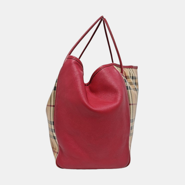 Coated Canvas Tote Bag Beige