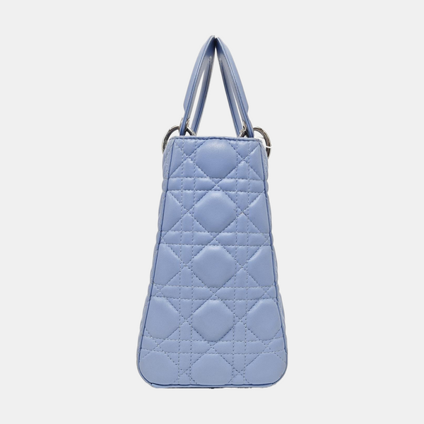 Lady Dior Medium Cannage Lambskin Blue