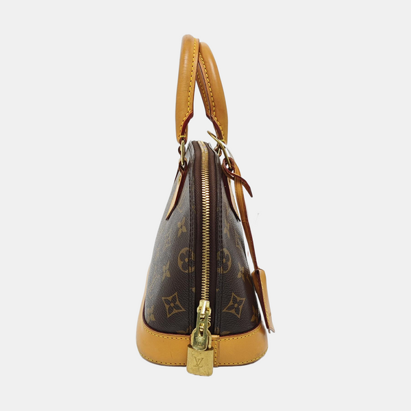 ALMA BB Monogram Coated Canvas Brown