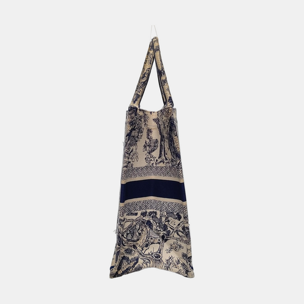 Book Tote Large Canvas Beige