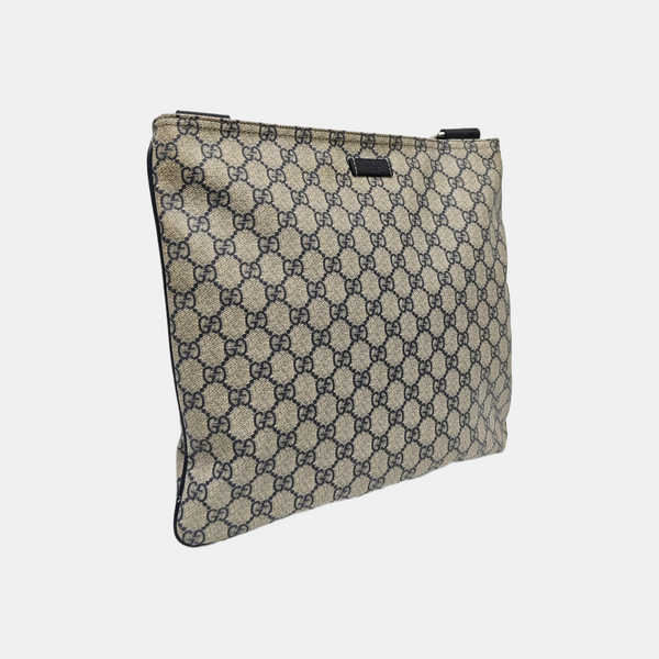 Monogram Coated Canvas Shoulder Bag Gray