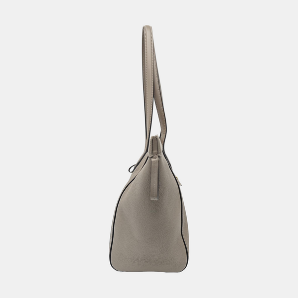 Calfskin Top Handle Bag Gray