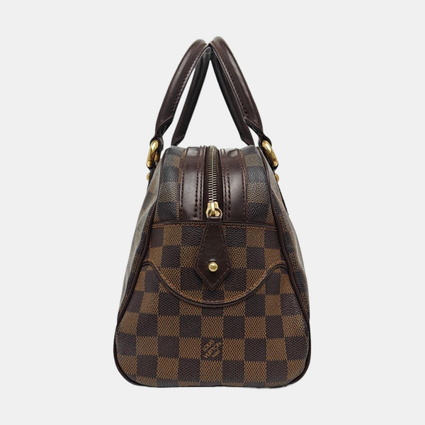DUOMO Damier Ebene Coated Canvas Brown