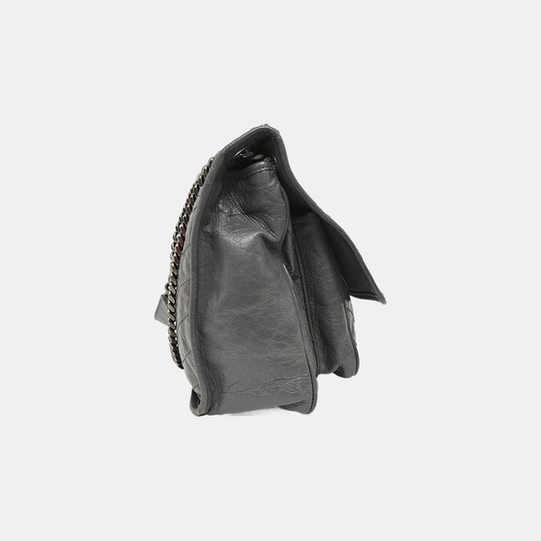 NIKI Large Quilted Calfskin Gray