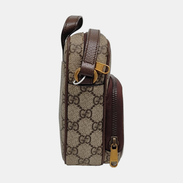 Authenticated pre-owned Ophidia Mini Monogram Coated Canvas Beige - Shoulder Bag at Looply