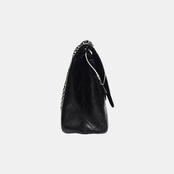 2.55 227 (jumbo) Quilted Vintage Calf Black