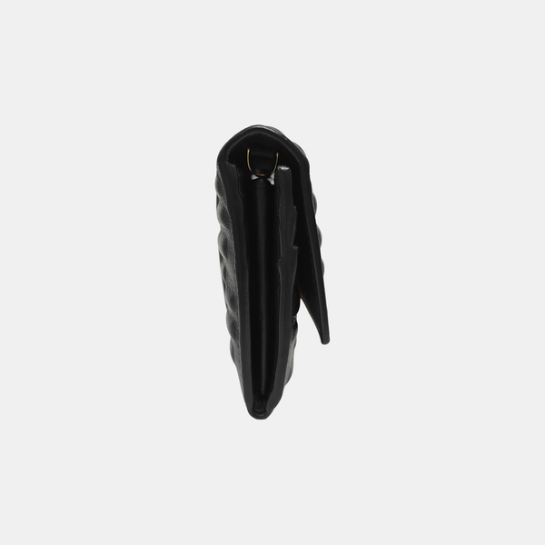 Monogram Lambskin Shoulder Bag Black